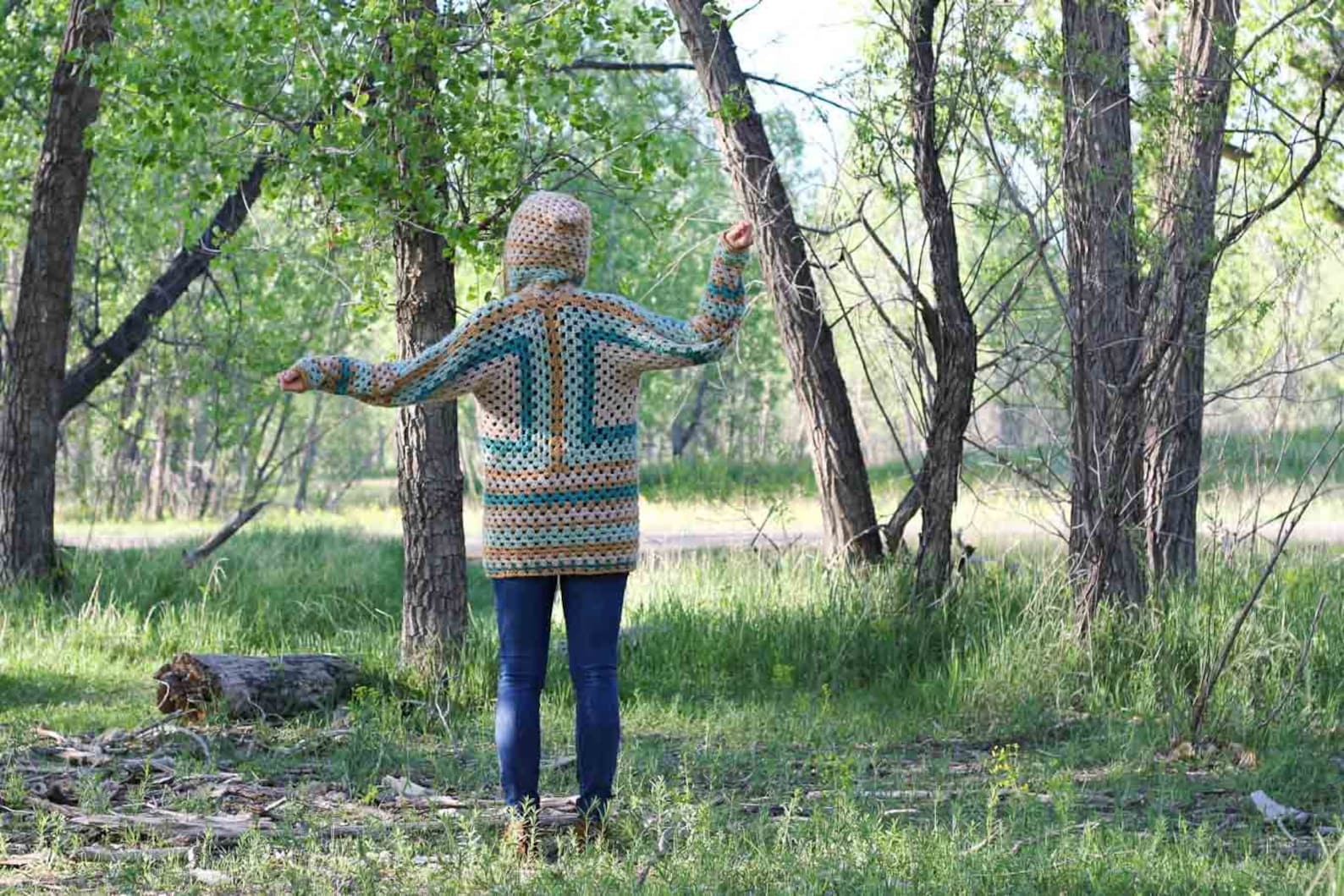 Comfy Cardigan in Hexa Crochet Pattern