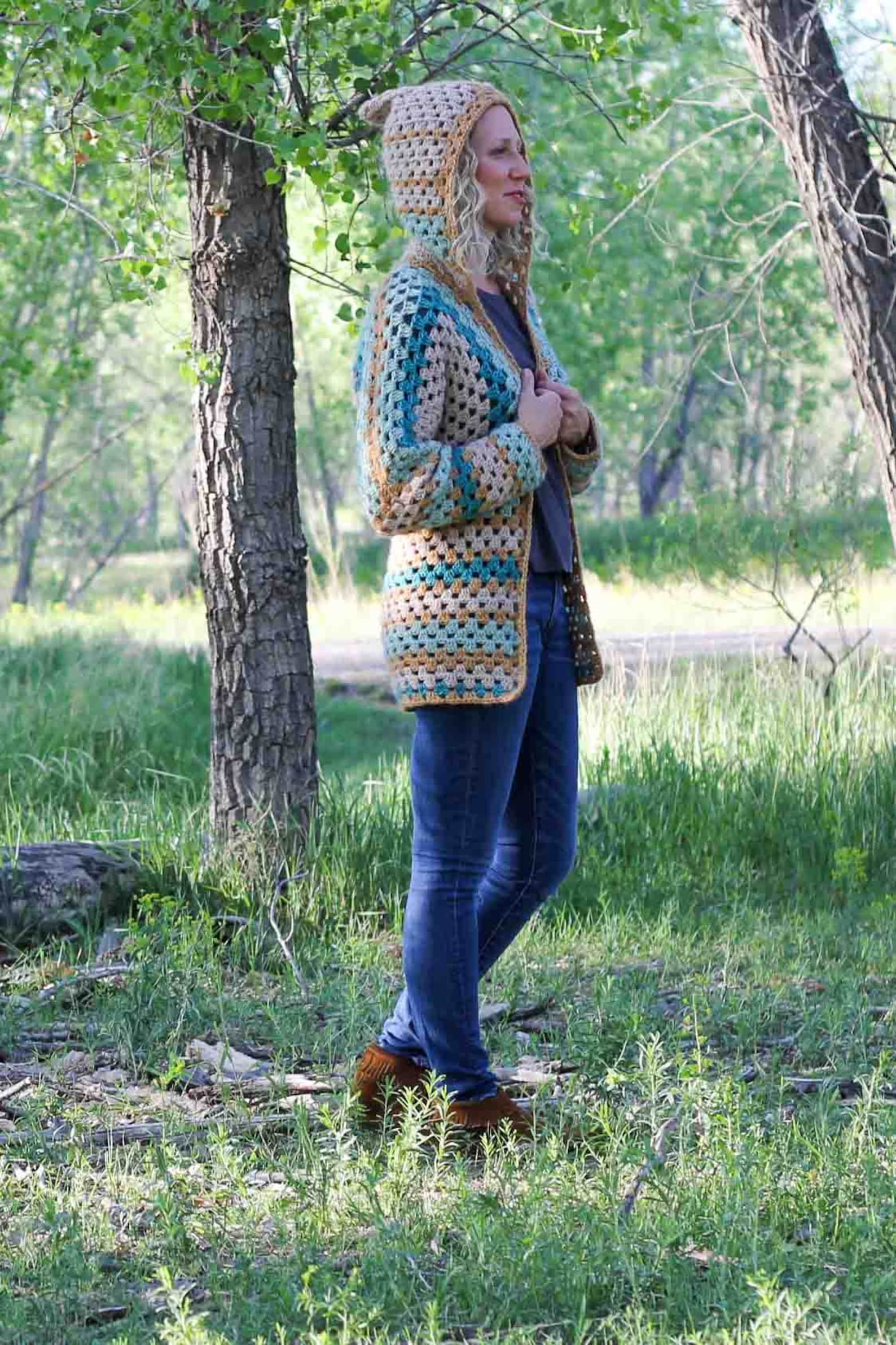 Comfy Cardigan in Hexa Crochet Pattern