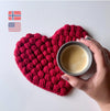 Cute Heart Coaster Crrochet Pattern