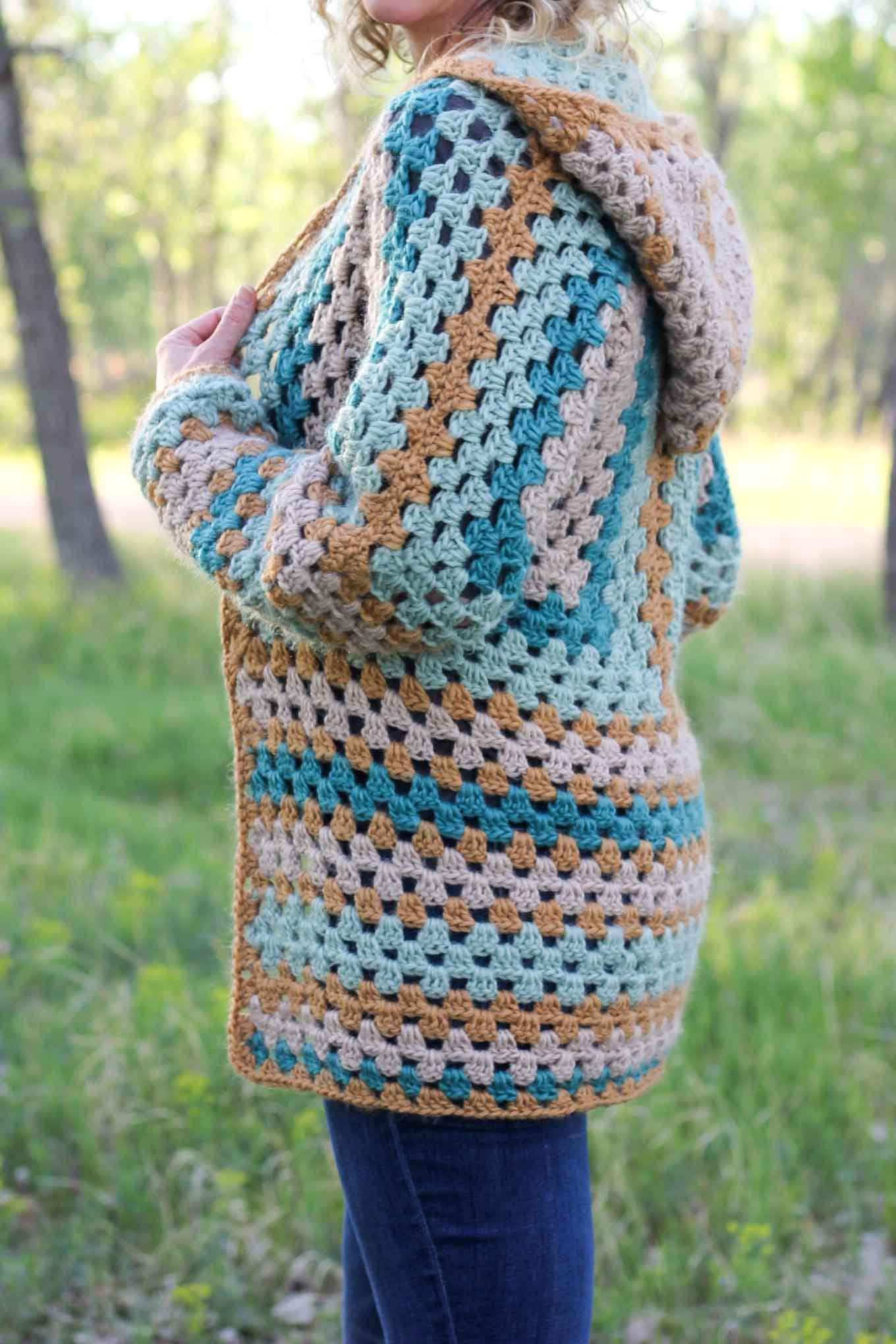 Comfy Cardigan in Hexa Crochet Pattern