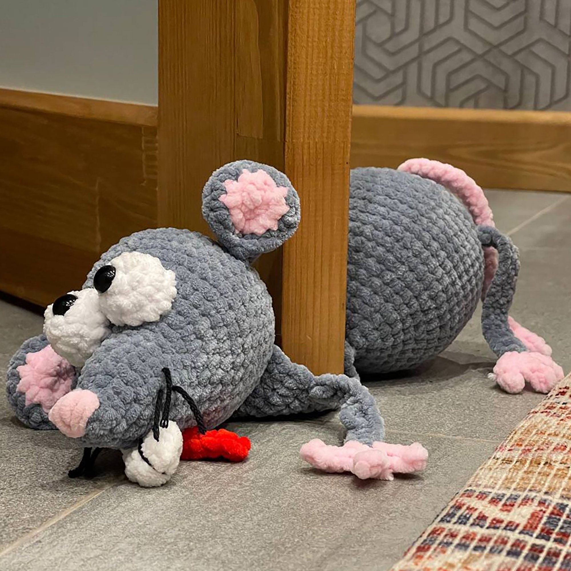 Funny Rat Door Stopper Crochet Pattern