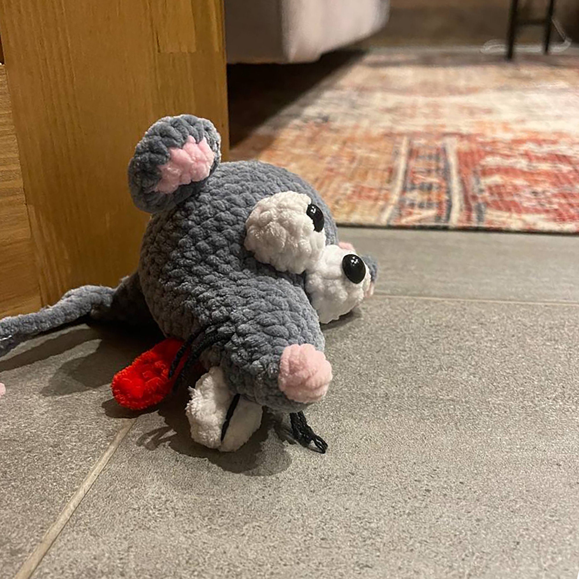 Funny Rat Door Stopper Crochet Pattern