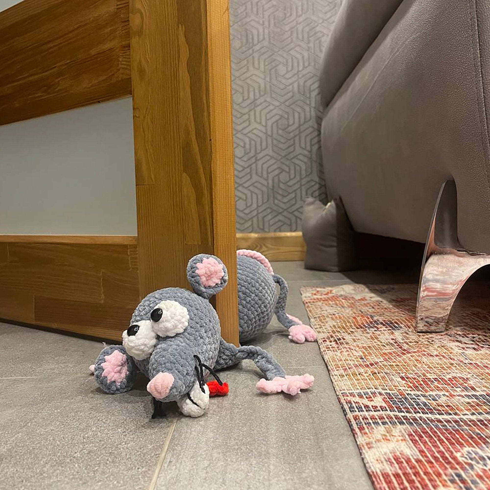 Funny Rat Door Stopper Crochet Pattern