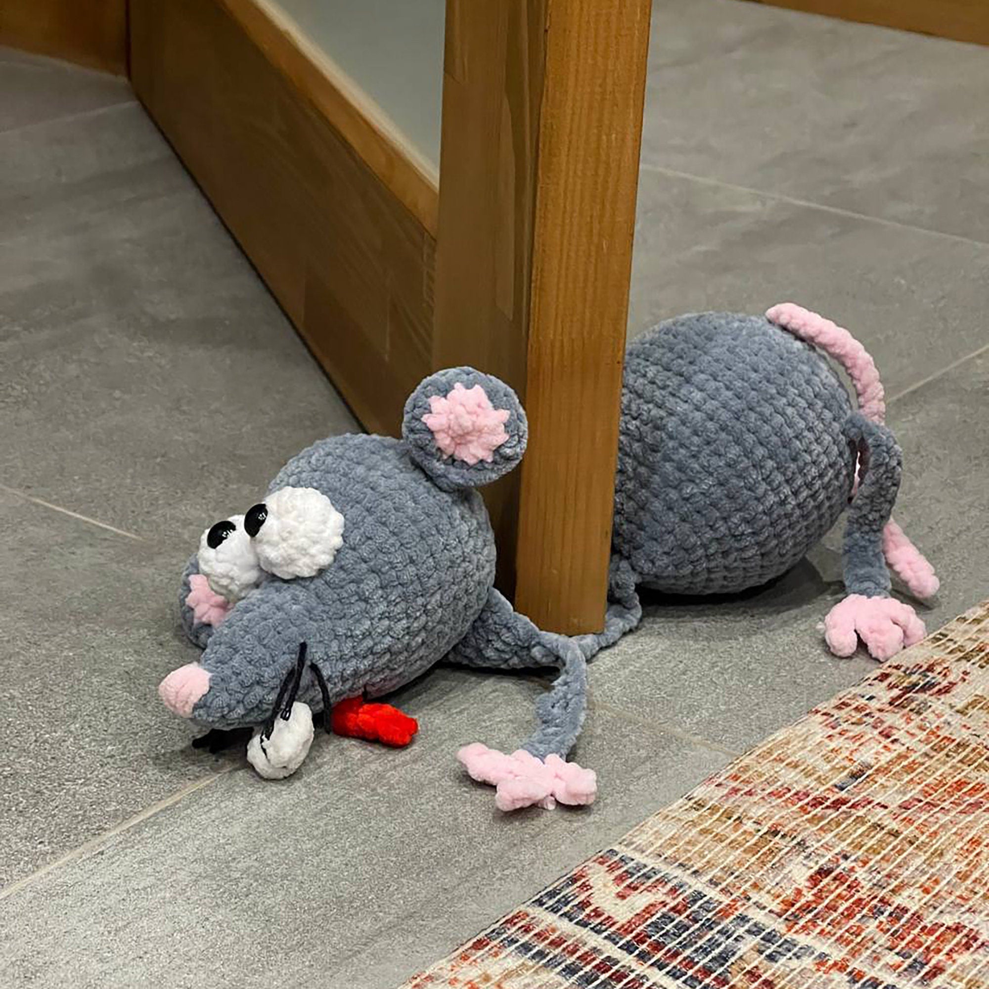 Funny Rat Door Stopper Crochet Pattern