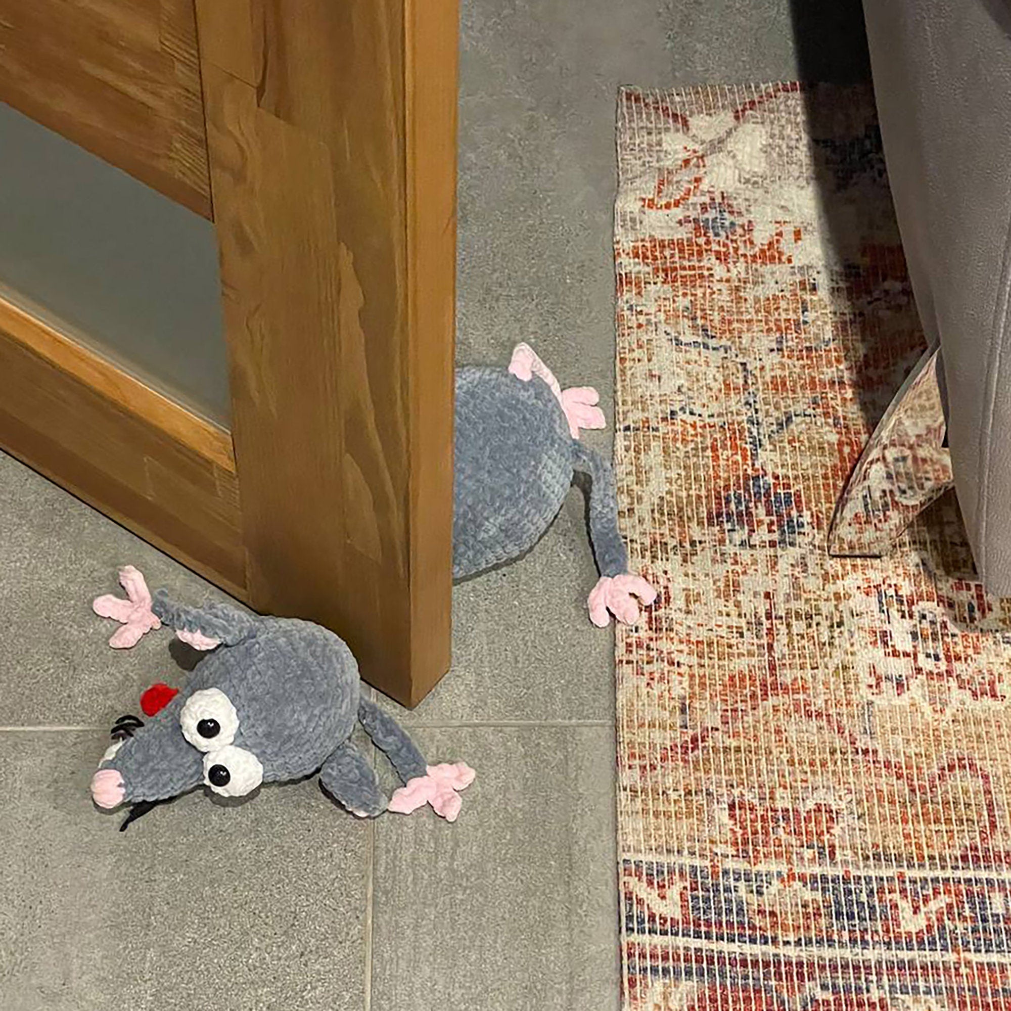 Funny Rat Door Stopper Crochet Pattern