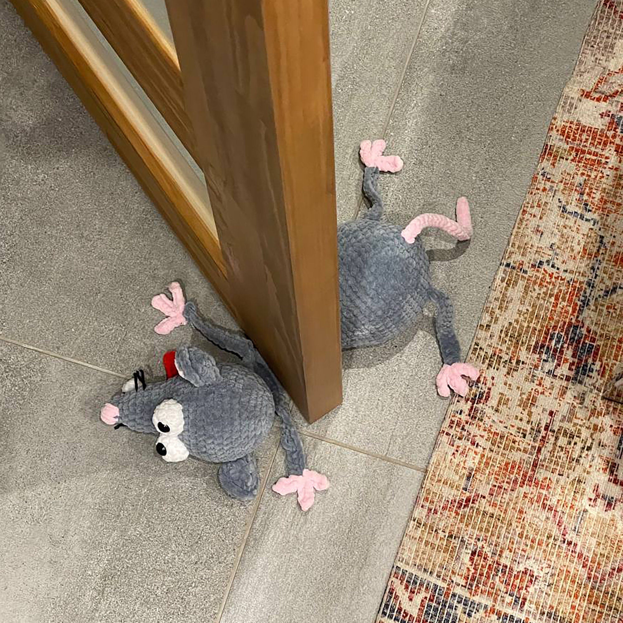 Funny Rat Door Stopper Crochet Pattern