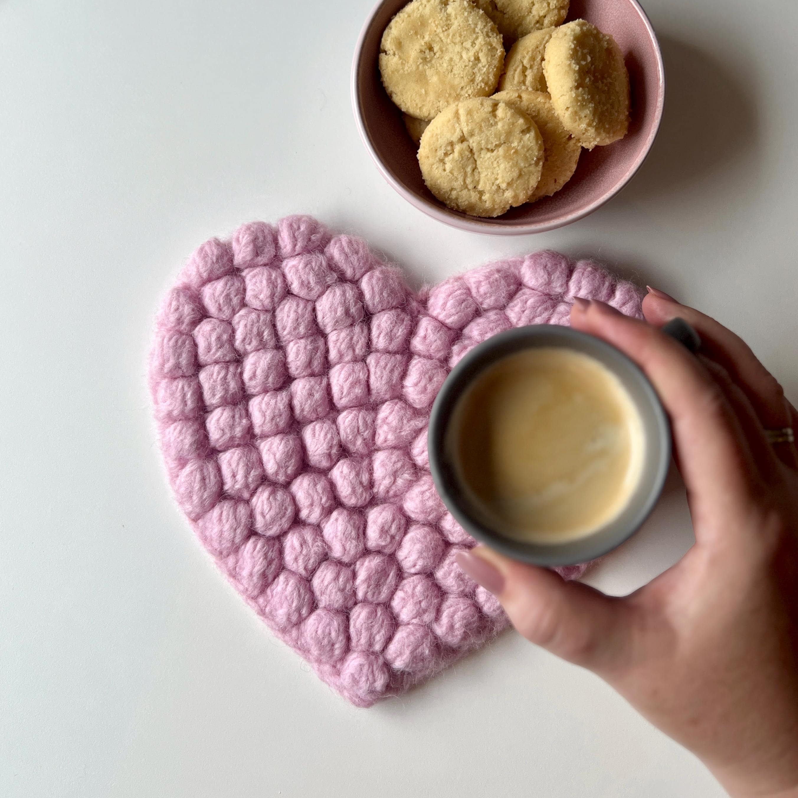 Cute Heart Coaster Crrochet Pattern