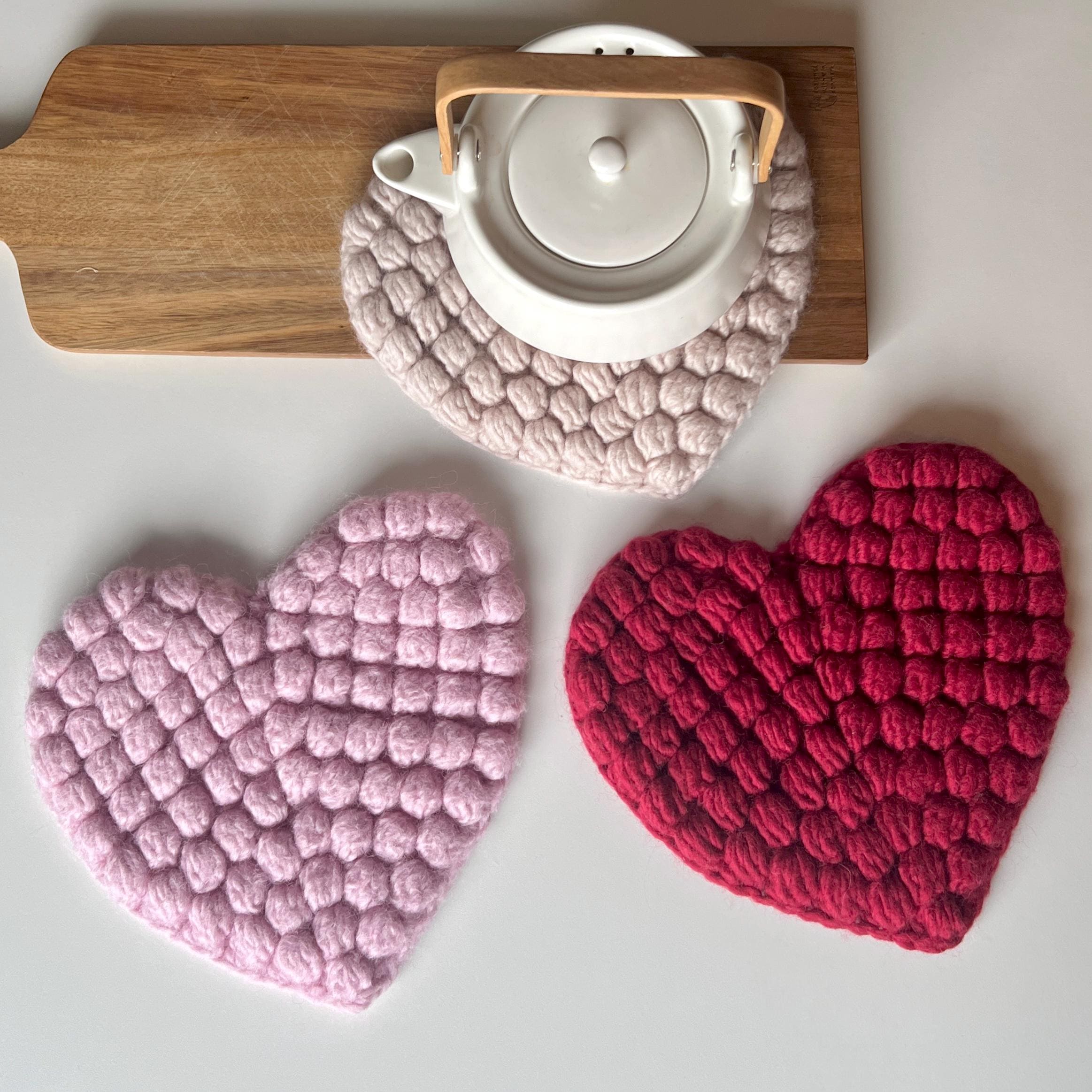 Cute Heart Coaster Crrochet Pattern